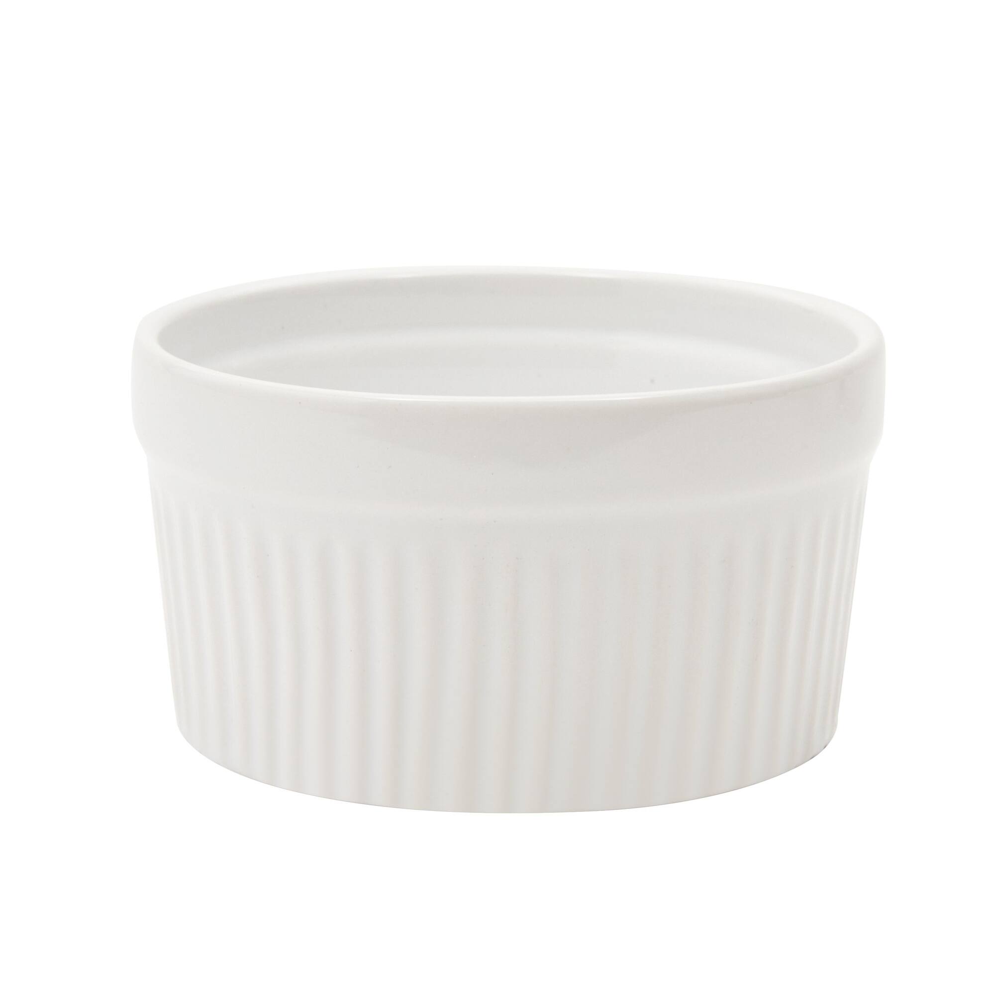 8 oz White Ceramic Ramekins for Baking, Creme Brulee, Souffle (6 Pack
